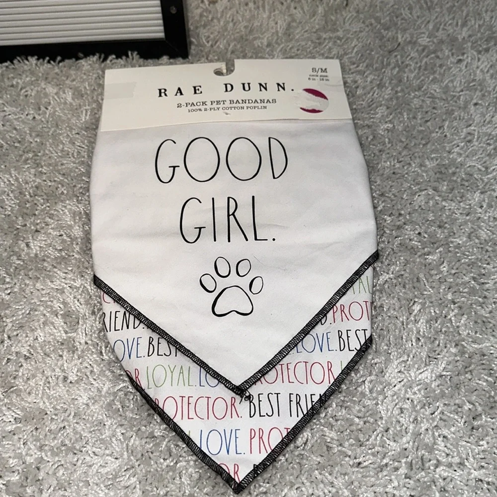 RAE DUNN 2 Pack Pet Bandanas